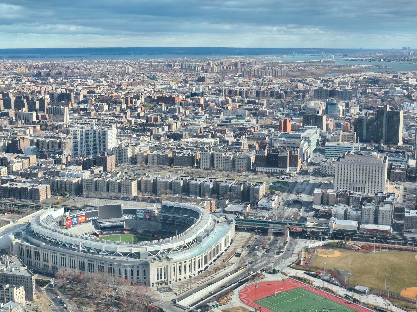 yankee stadium, view of Yankee Stadium from a recent helico…